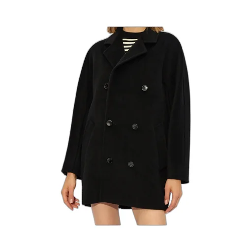 Double-Breasted Long-Sleeved Coat