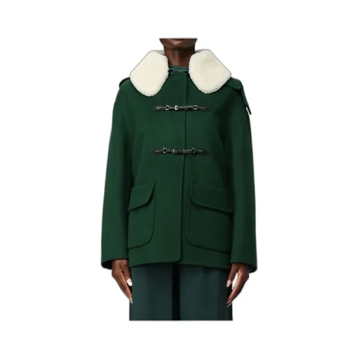 Toggle Fastened Hooded Coat