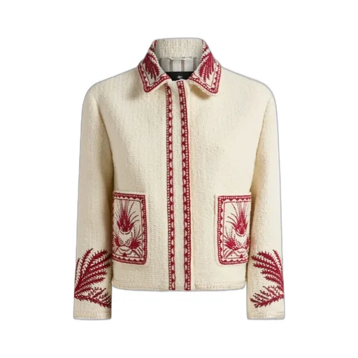 Embroidered Bouclé Wool Jacket