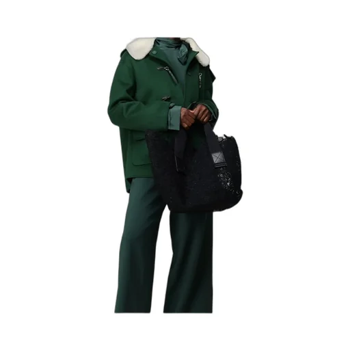 Toggle Fastened Hooded Coat