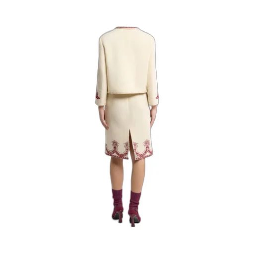 Embroidered Bouclé Wool Jacket