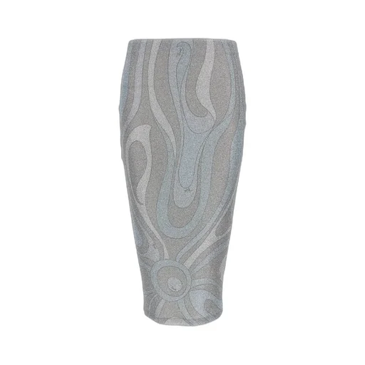 Flame Jersey Skirt With Print And Logo