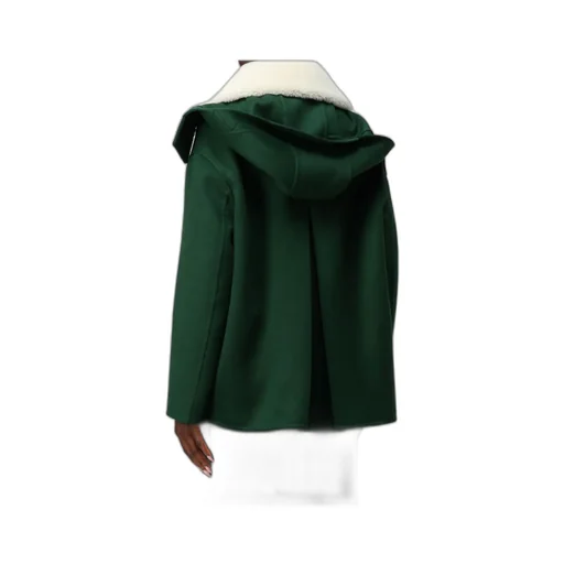Toggle Fastened Hooded Coat