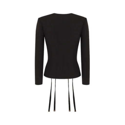 Criss-Cross Laces CrÊPe Jacket