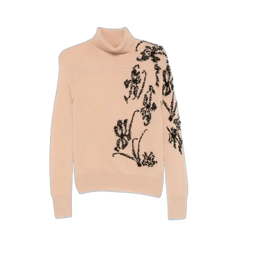 Floral Roll-Neck Sweater