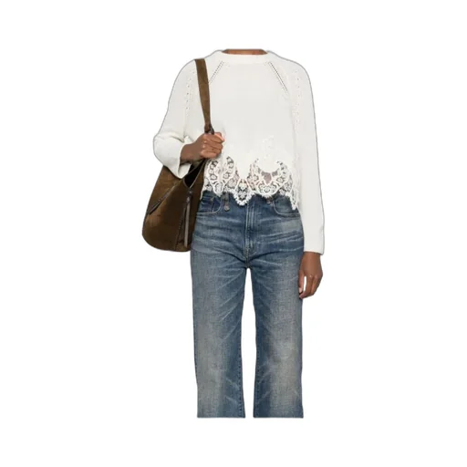 Lace-Trimmed Sweater