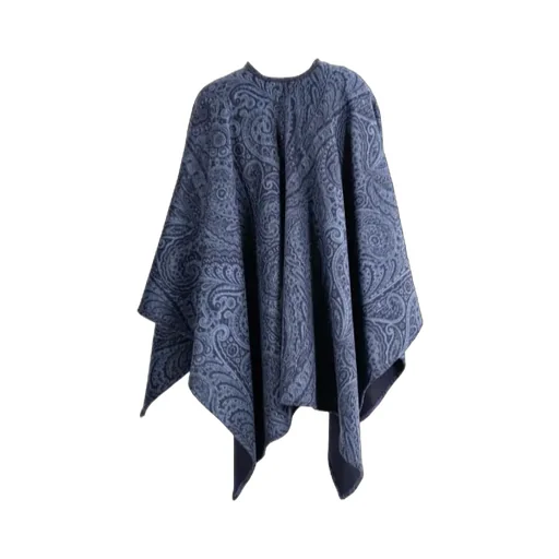 Wool And Cashmere Jacquard Cape