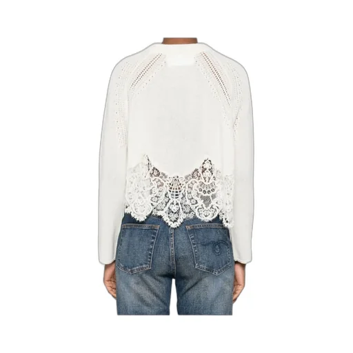 Lace-Trimmed Sweater