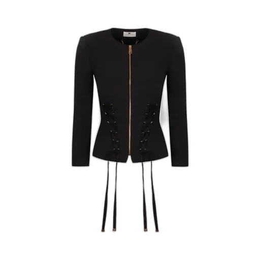 Criss-Cross Laces CrÊPe Jacket