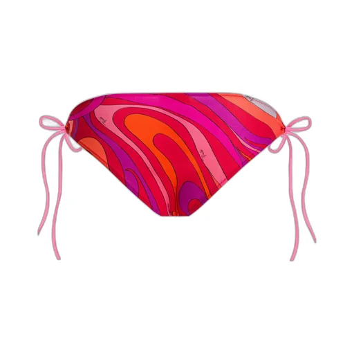 Marble Printed Side Tied Bikini Bottoms