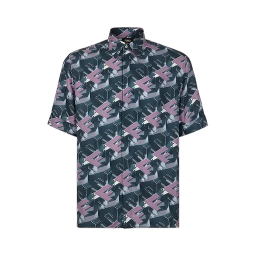 3D Effect Short-Sleeved Shirt