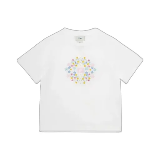 Floral-Embroidered Crewneck T-Shirt