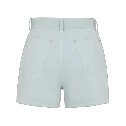 Ff Embroidered Denim Shorts