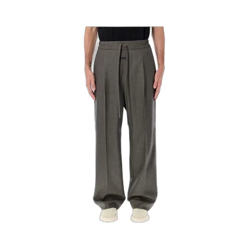 Chevron Drawstring Straight Pants