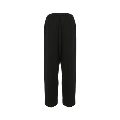 Elasticated-Waist Tapered Trousers