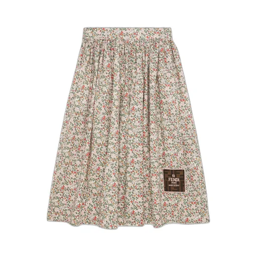 Printed Muslin Junior Midi Skirt