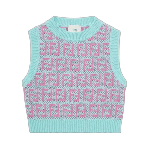 Intarsia-Knitted Crewneck Vest