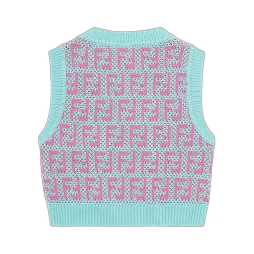 Intarsia-Knitted Crewneck Vest