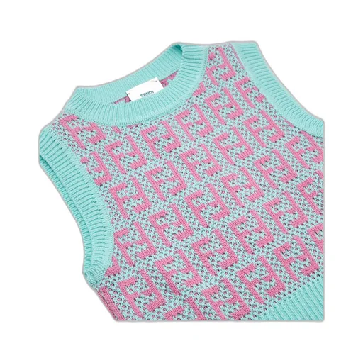 Intarsia-Knitted Crewneck Vest