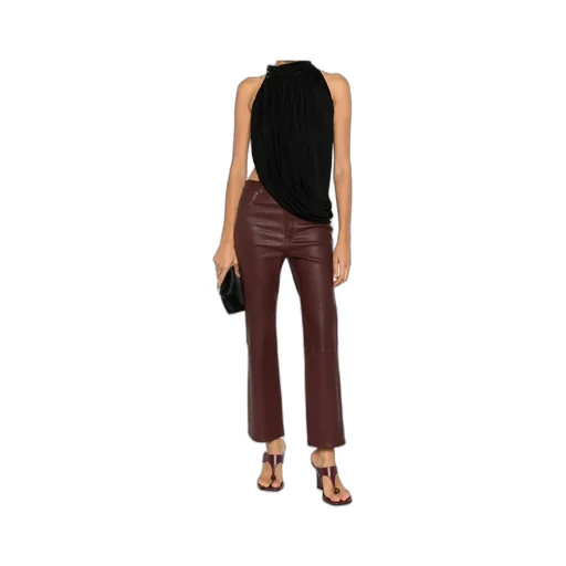 Reboot Crop Leather Trousers