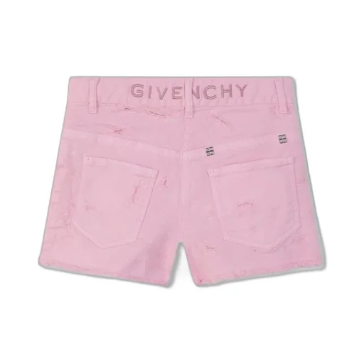 4G-Plaque Distressed-Effect Shorts