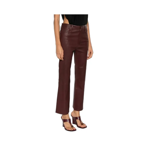 Reboot Crop Leather Trousers