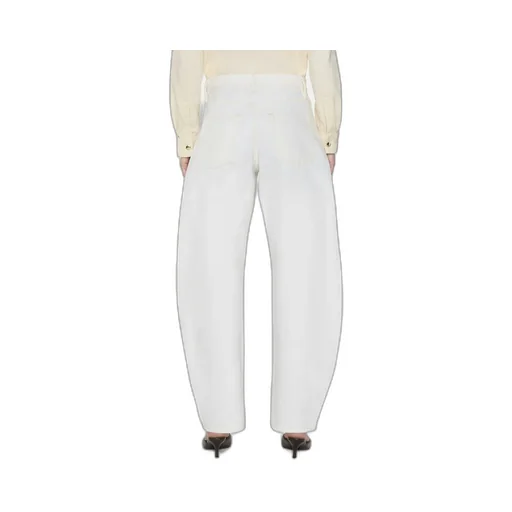 Button Detailed Wide Leg Jeans