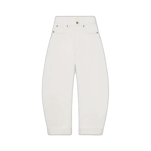 Button Detailed Wide Leg Jeans
