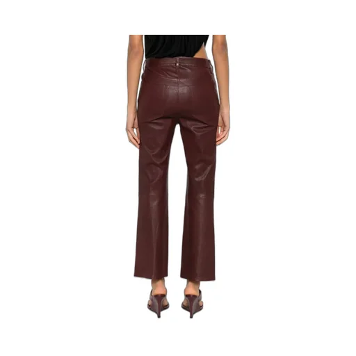 Reboot Crop Leather Trousers