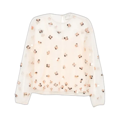 Sequin Floral Blouse