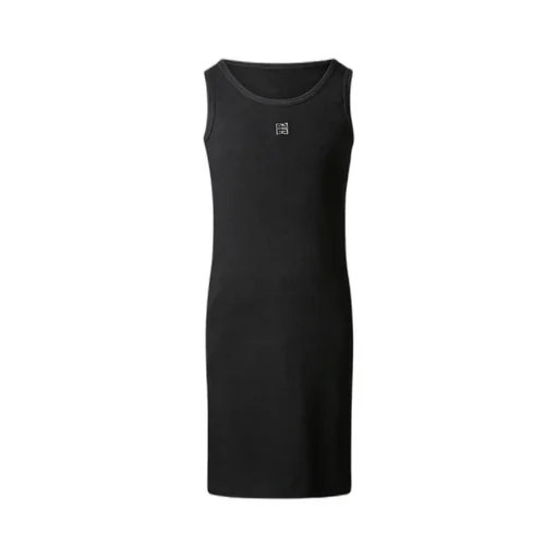 Logo-Plaque Stretch Rib Knit Dress
