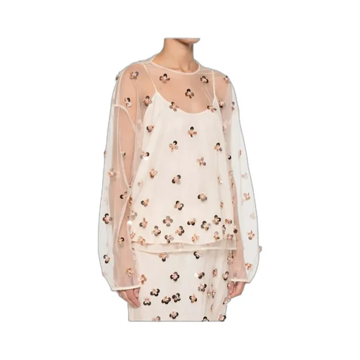 Sequin Floral Blouse