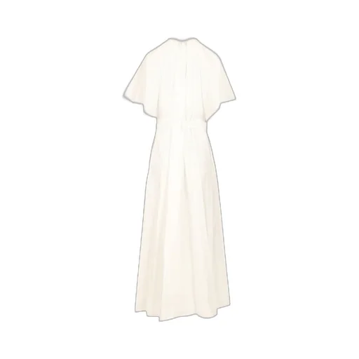 Popline Half Sleeve Belted Dress