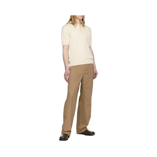 Short Sleeved Knitted Polo Shirt