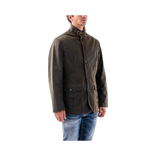 Wax Coated High-Neck Jacket