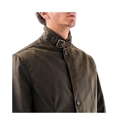 Wax Coated High-Neck Jacket