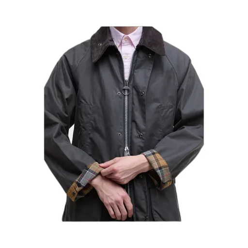 Long-Sleeved Straight-Hem Jacket