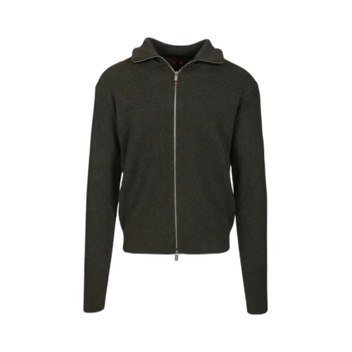 Ribbed Zip-Up Cardigan