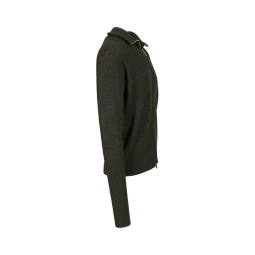 Ribbed Zip-Up Cardigan