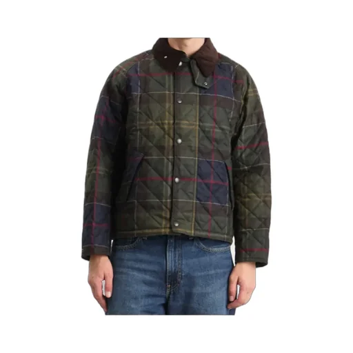 Tartan-Print Quilted Jacket