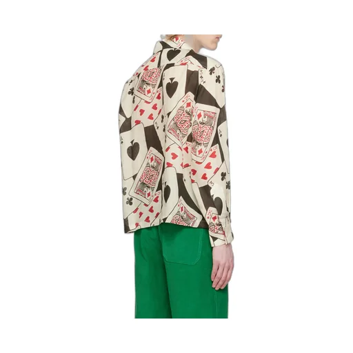 Ace Of Spades-Print Long-Sleeve Shirt