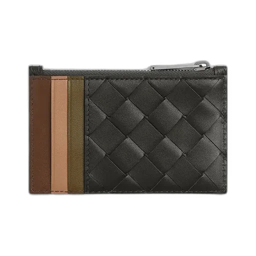 Intrecciato Zipped Card Case