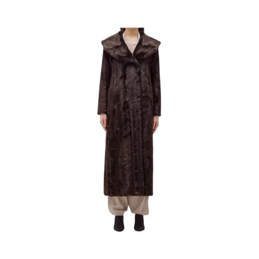 Double-Breasted Long-Sleeve Coat