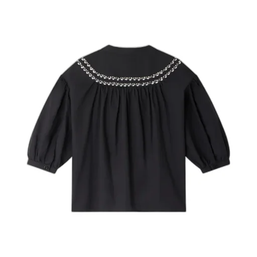 Elham Embroidered Puff Sleeved Blouse