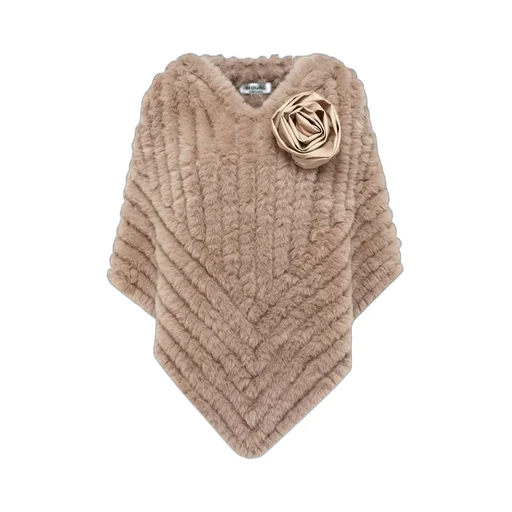Artificial Fur Patch Cape