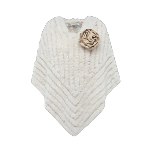 Flower-Detailing Poncho