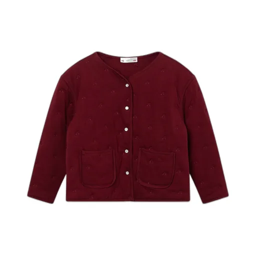 Cherry-Motif Pocket Jacket