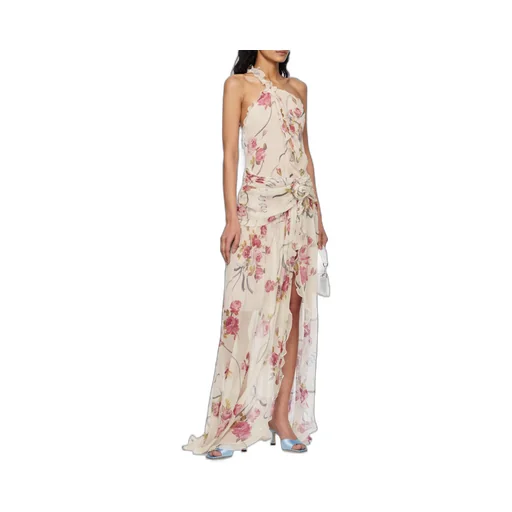 One-Shoulder Creponne Maxi Dress