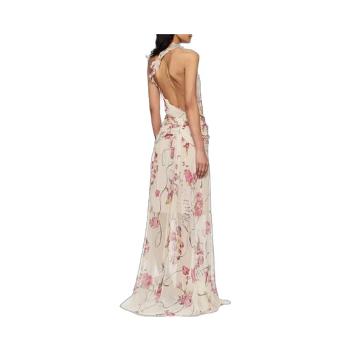 One-Shoulder Creponne Maxi Dress