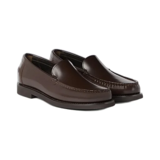 Shiny Detailed Penny Loafers